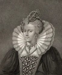 Isabel I, grabado por Bocquet, de 